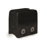 E11504200/MB Nero Black Flat Square Glass Clamp for 1 2/3" Round Tube