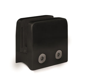 E11504200/MB Nero Black Flat Square Glass Clamp for 1 2/3" Round Tube