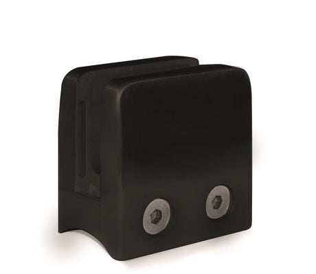 E11504200/MB Nero Black Flat Square Glass Clamp for 1 2/3" Round Tube