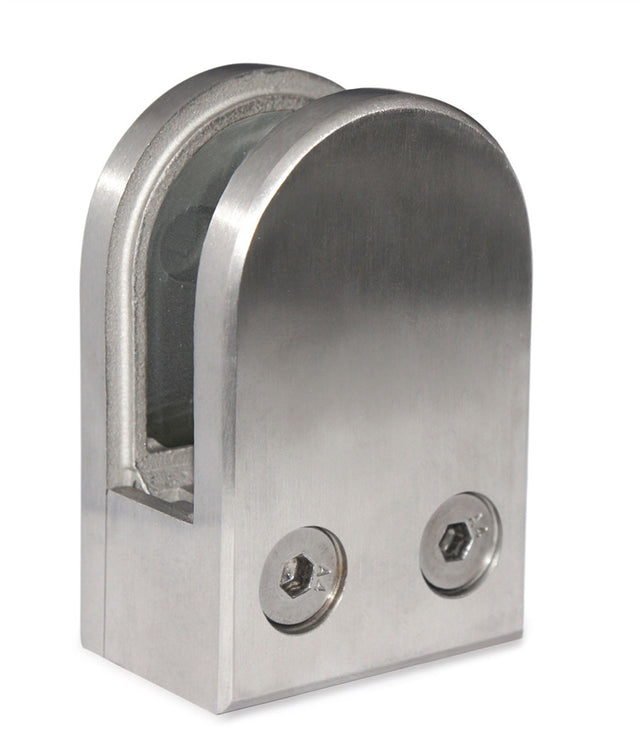 E21400000 316 Stainless Steel Glass Clamp 1 3/4" x 2 31/64" for Flat surface (E21400000)