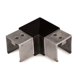 E1400120/MB Nero Square Connector for 1-9/16" Tube