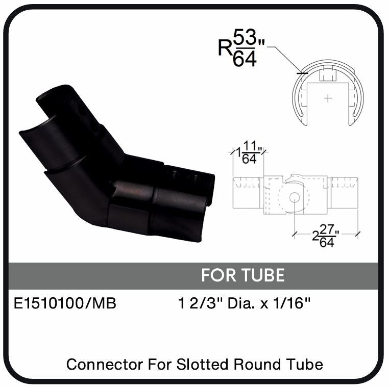 E1510100/MB Nero Pivotable Connector For Round Slotted Tube, Data Sheet