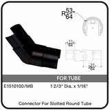 E1510100/MB Nero Pivotable Connector For Round Slotted Tube, Data Sheet