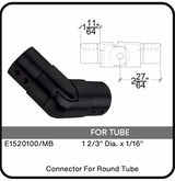 E1520100/MB Nero Piviotable Connector For 1 2/3" Tube, Data Sheet