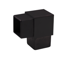 E4713/304/MB Nero Black Square Connector For 1 9/16" x 1 9/16" x 5/64" Tube