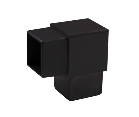E4713/304/MB Nero Black Square Connector For 1 9/16" x 1 9/16" x 5/64" Tube