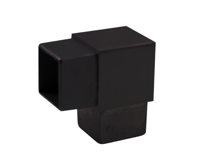 E4713/304/MB Nero Black Square Connector For 1 9/16" x 1 9/16" x 5/64" Tube