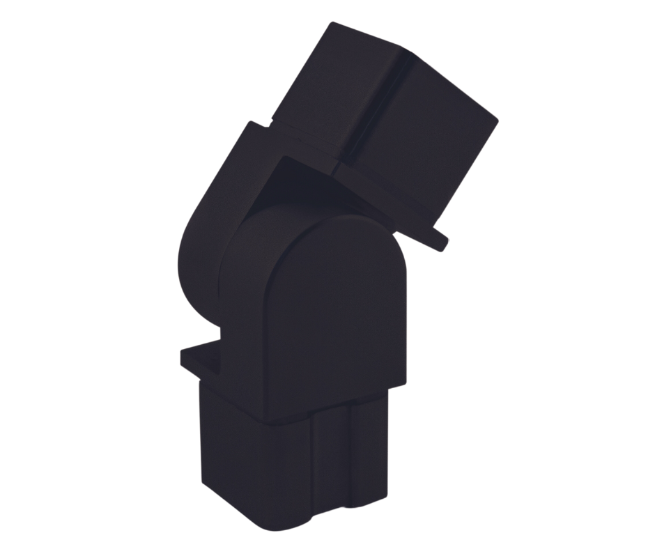E4743/MB Nero Square Pivotable Fitting For 1 9/16" x 1 9/16" x 5/64" Square Tube
