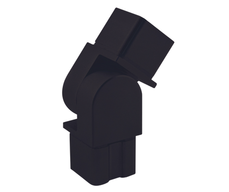 E4743/MB Nero Square Pivotable Fitting For 1 9/16" x 1 9/16" x 5/64" Square Tube