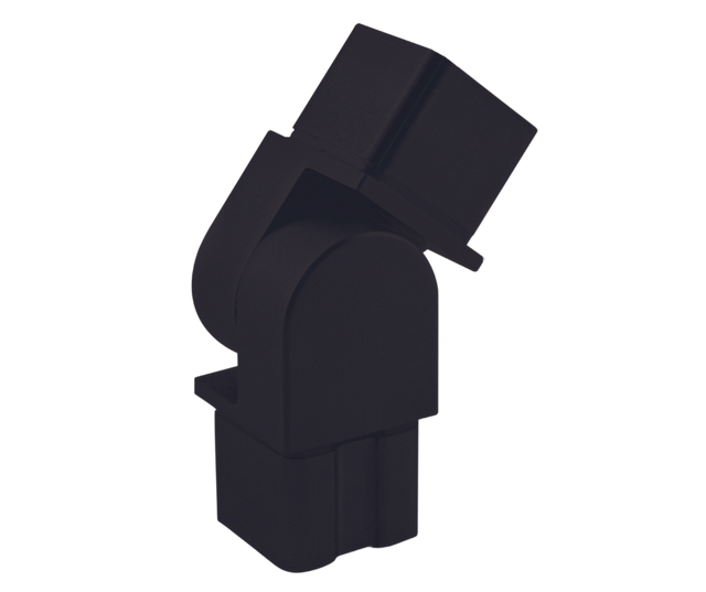 E4743/MB Nero Square Pivotable Fitting For 1 9/16" x 1 9/16" x 5/64" Square Tube