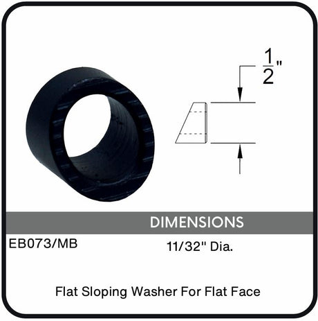  EB073/MB Nero Sloping Washer For Flat Face 11/32" Dia., Data Sheet