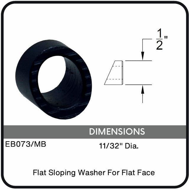  EB073/MB Nero Sloping Washer For Flat Face 11/32" Dia., Data Sheet