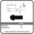 ED06/MB Nero Dome Headed Nut Terminal for Cable, Data Sheet
