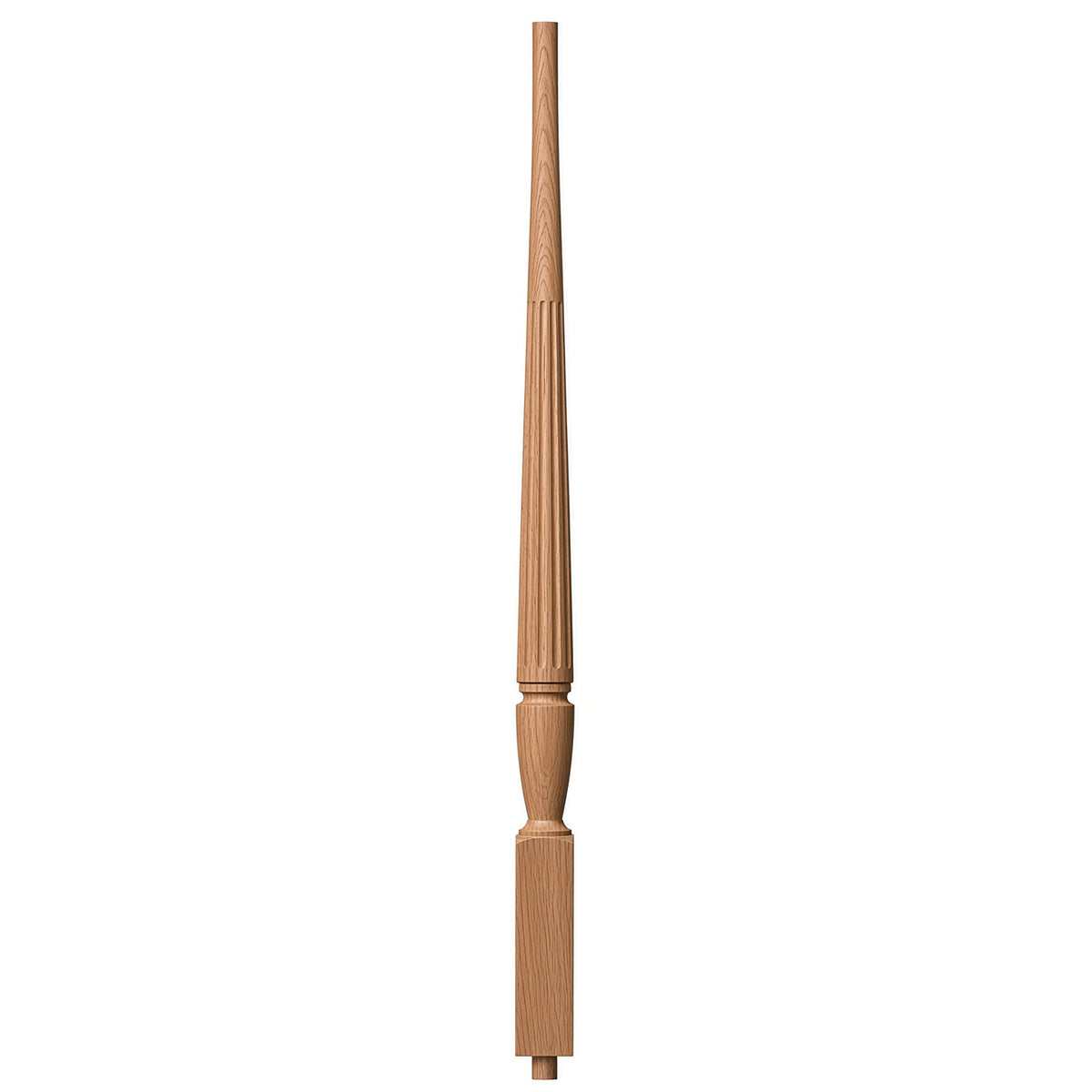 F-2015 1-3/4" Fluted Bunker Hill Stair Baluster, Available in 31", 34", 36", 39", 42", and 48" Lengths, Alder
