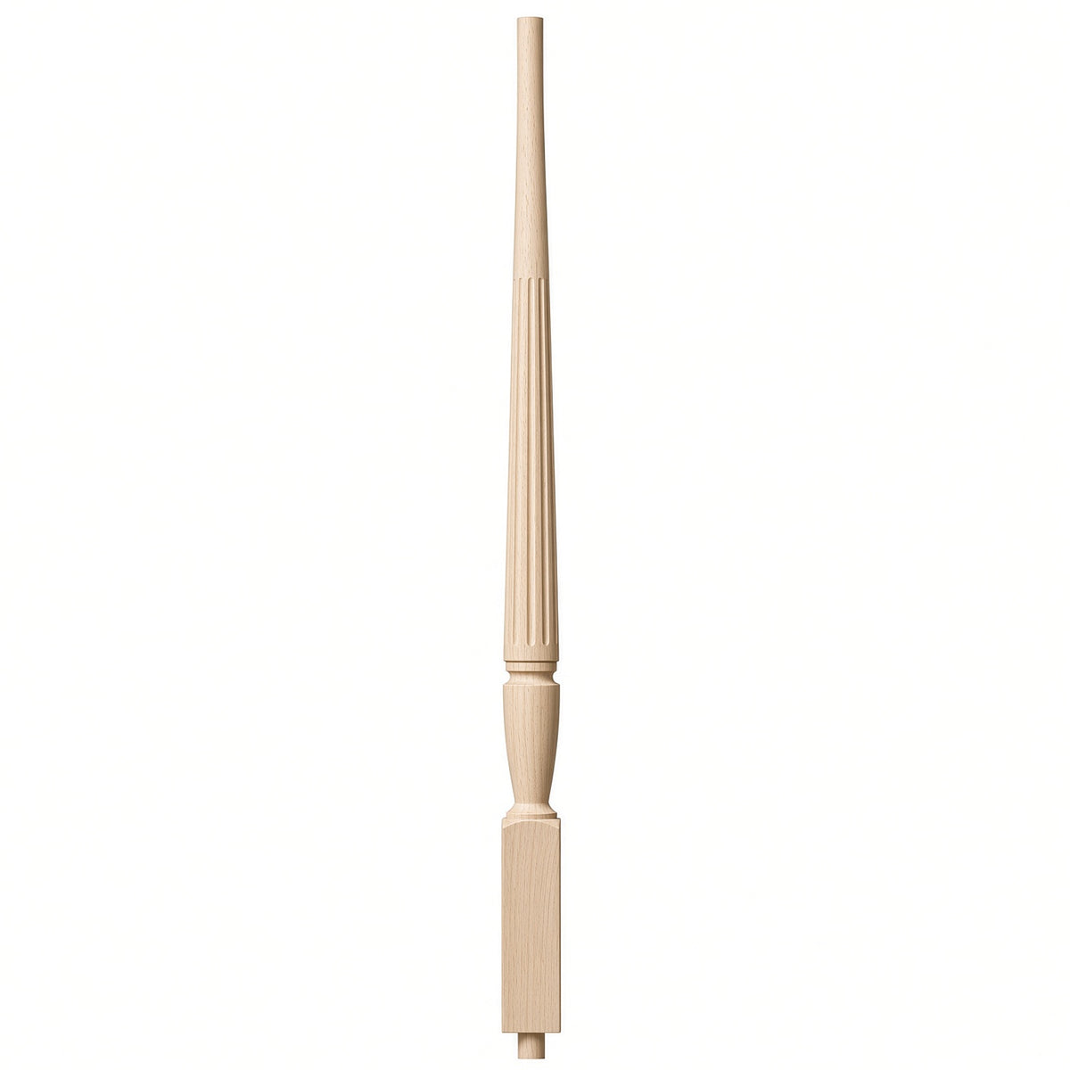 F-2015 1-3/4" Fluted Bunker Hill Stair Baluster, Available in 31", 34", 36", 39", 42", and 48" Lengths, Birch