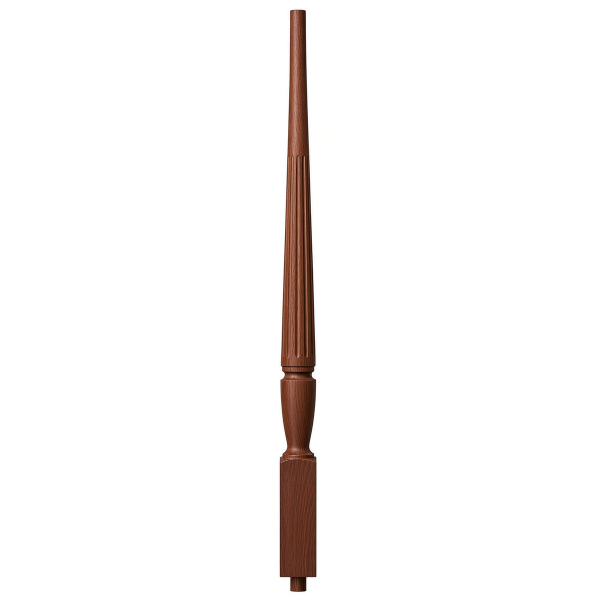 F-2015 1-3/4" Fluted Bunker Hill Stair Baluster, Available in 31", 34", 36", 39", 42", and 48" Lengths, Brazilian Cherry