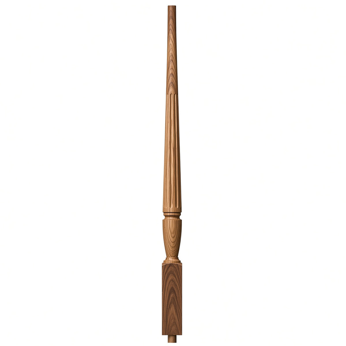 F-2015 1-3/4" Fluted Bunker Hill Stair Baluster, Available in 31", 34", 36", 39", 42", and 48" Lengths, Hickory