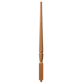 F-2015 1-3/4" Fluted Bunker Hill Stair Baluster, Available in 31", 34", 36", 39", 42", and 48" Lengths, Red Oak
