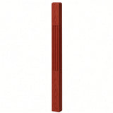 F-4002 3-1/2" x 48" Chamfered Top Fluted Contemporary Newel Post, Brazilian Cherry