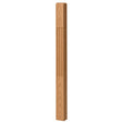 F-4002 3-1/2" x 48" Chamfered Top Fluted Contemporary Newel Post, Red Oak