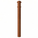F-4075 3-1/2"x 3-1/2" Fluted Box Newel Post, American Cherry