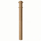 F-4075 3-1/2"x 3-1/2" Fluted Box Newel Post, Ash