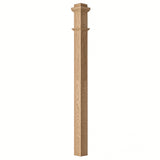 F-4075 3-1/2"x 3-1/2" Fluted Box Newel Post, Beech