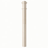 F-4075 3-1/2"x 3-1/2" Fluted Box Newel Post, Hard Maple