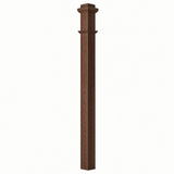 F-4075 3-1/2"x 3-1/2" Fluted Box Newel Post, Mahogany