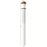 F-4075-PSST Fluted 3-1/2" Box Newel Post, Primed with Special Species Trim