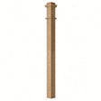 F-4075 3-1/2"x 3-1/2" Fluted Box Newel Post, Red Oak