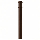 F-4075 3-1/2"x 3-1/2" Fluted Box Newel Post, Walnut