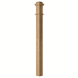 F-4075 3-1/2" Fluted Box Newel Post, White Oak