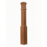 F-4091 Fluted Box Newel Post - American Cherry
