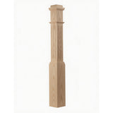F-4091 Fluted Box Newel Post - Ash