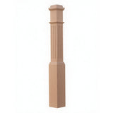 F-4091 Fluted Box Newel Post - Beech