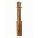 F-4091 Fluted Box Newel Post - Hickory
