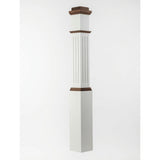 F-4091-PSST Fluted Primed with Special Species Trim Box Newel Post