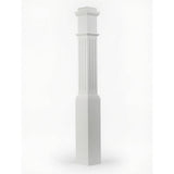 F-4091 Fluted Box Newel Post - Primed