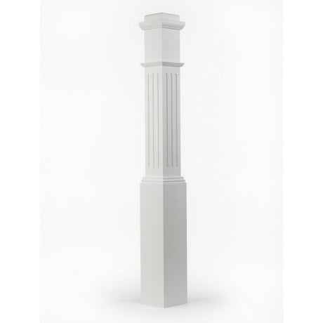 F-4091 Fluted Box Newel Post - Primed