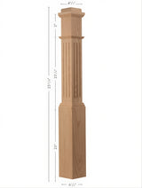 F-4091 Fluted Box Newel Post