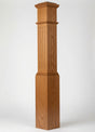 F-4092 Fluted Large Box Newel Post, Red Oak
