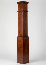 F-4092 Fluted Large Box Newel Post, Brazilian Cherry (Jatoba)
