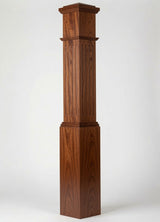 F-4092 Fluted Large Box Newel Post, Mahogany