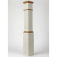 F-4092 Fluted Box Newel Post, Primed with Special Species Trim