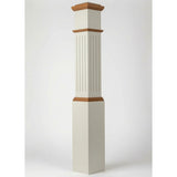 F-4092 Fluted Box Newel Post, Primed with Special Species Trim