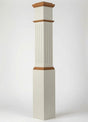 F-4092 Fluted Box Newel Post, Primed with Special Species Trim