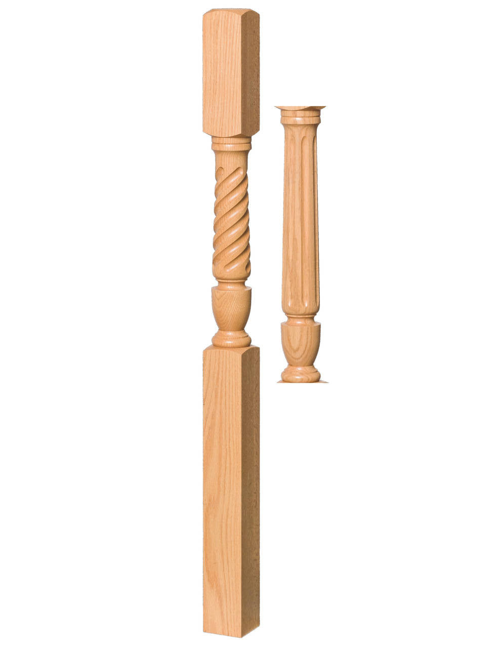 F-4135 Fluted Interchangeable 2nd Floor Landing Newel Post