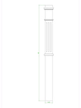 F-4375 Box Newel Post, CADD Image
