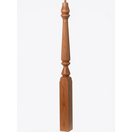F-4811 (48"), or F-4815 (60") Fluted Ohio Series Newel Post, American Cherry